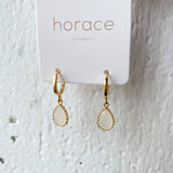 Dipo Hanging Earrings - Cream