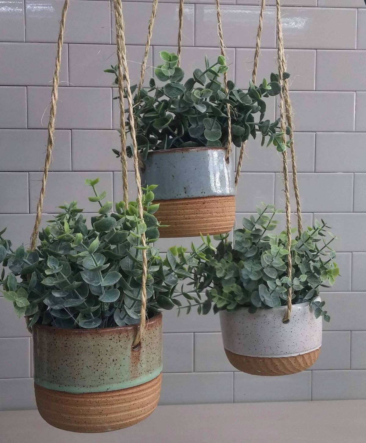 Handcrafted Clay Hanging Planter