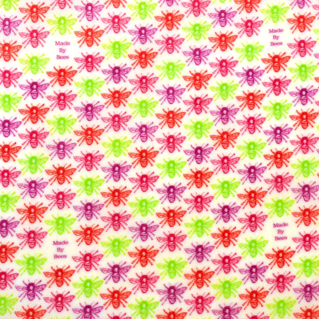 Beeswax Wrap for Food "A Single Medium Wrap": Lemon Bees