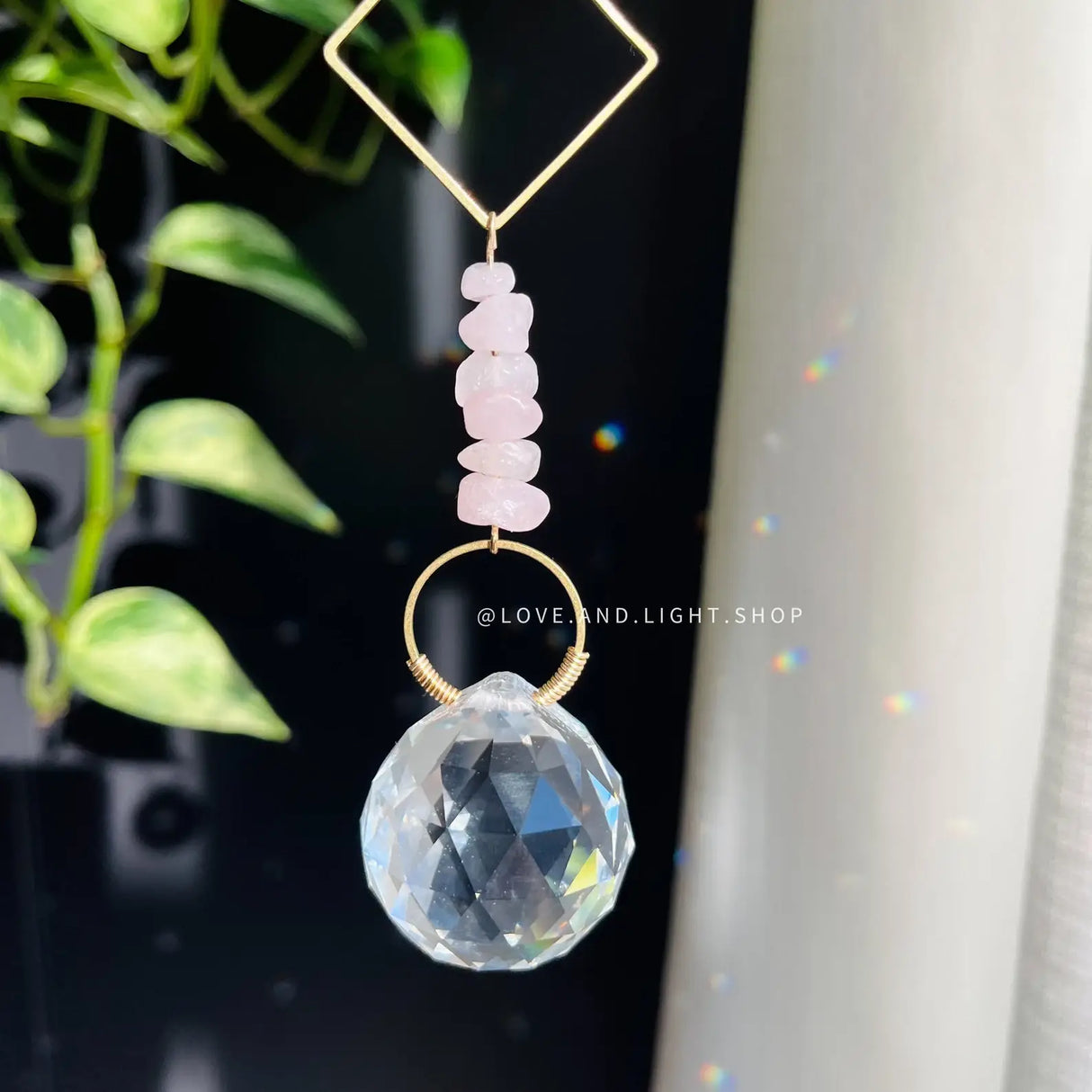 Rose Quartz Suncatcher
