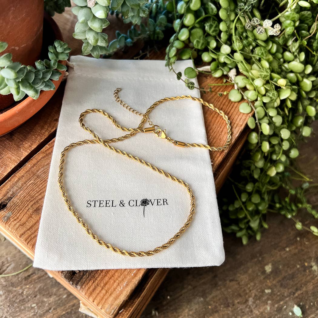 River Rope Chain: Yellow Gold / White Gold