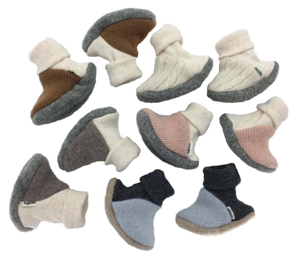 Upcycled Cashmere or Wool Pre-walker Booties