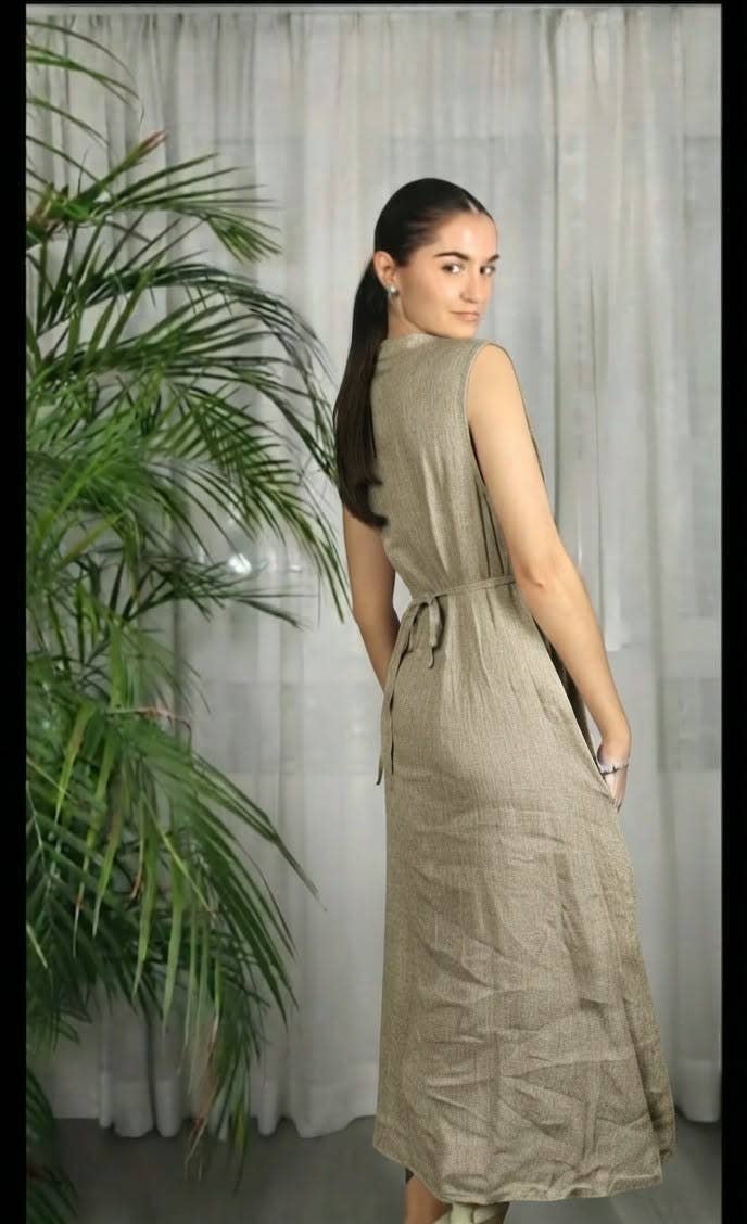 Midi Length Dress that ties around the waist