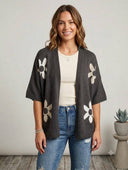 Italian Made Cardigan with Daisy Accents