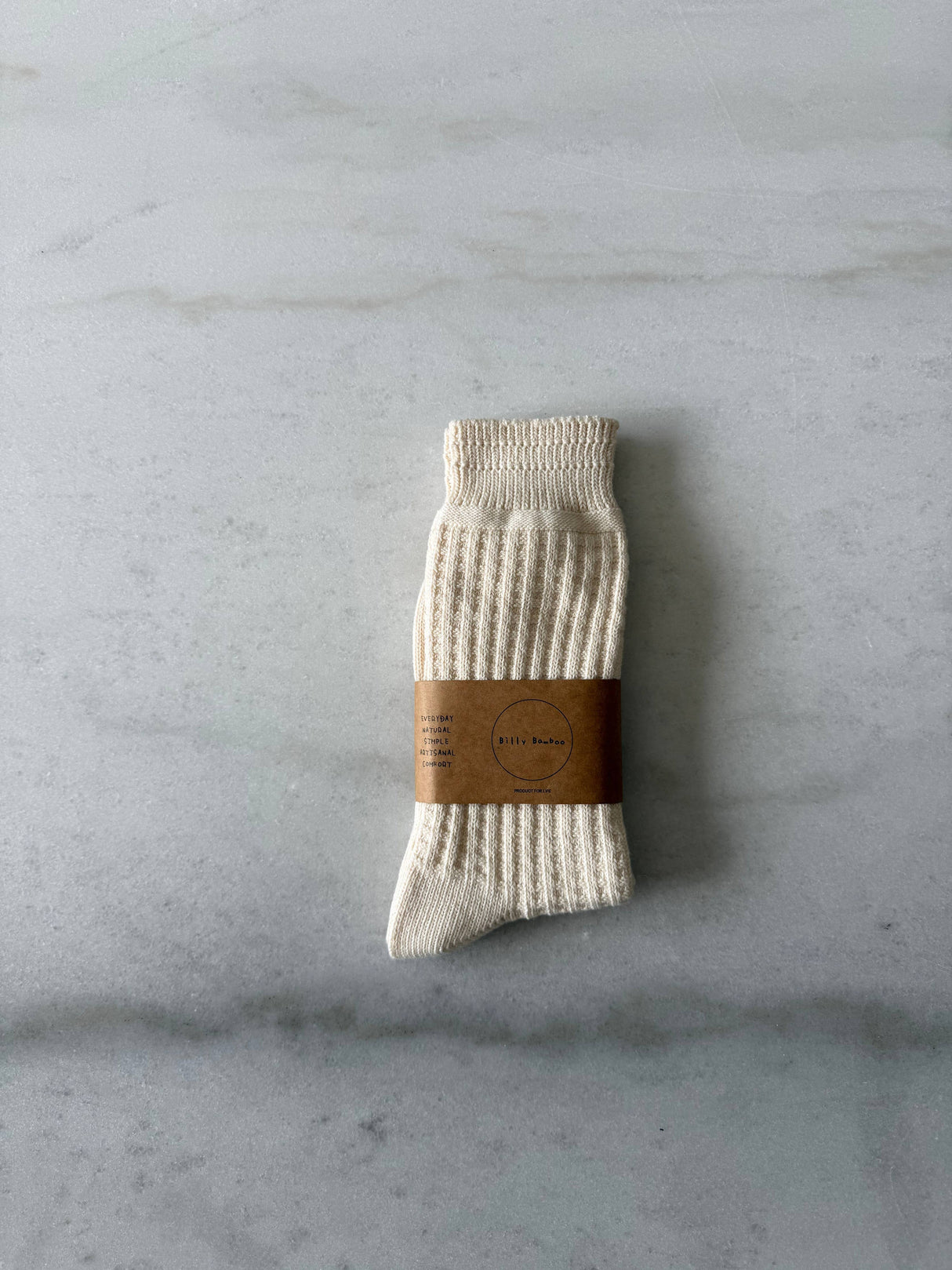 WAFFLE COTTON SOCKS: L/XL