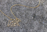 Small Gold Geometric Bear Necklace