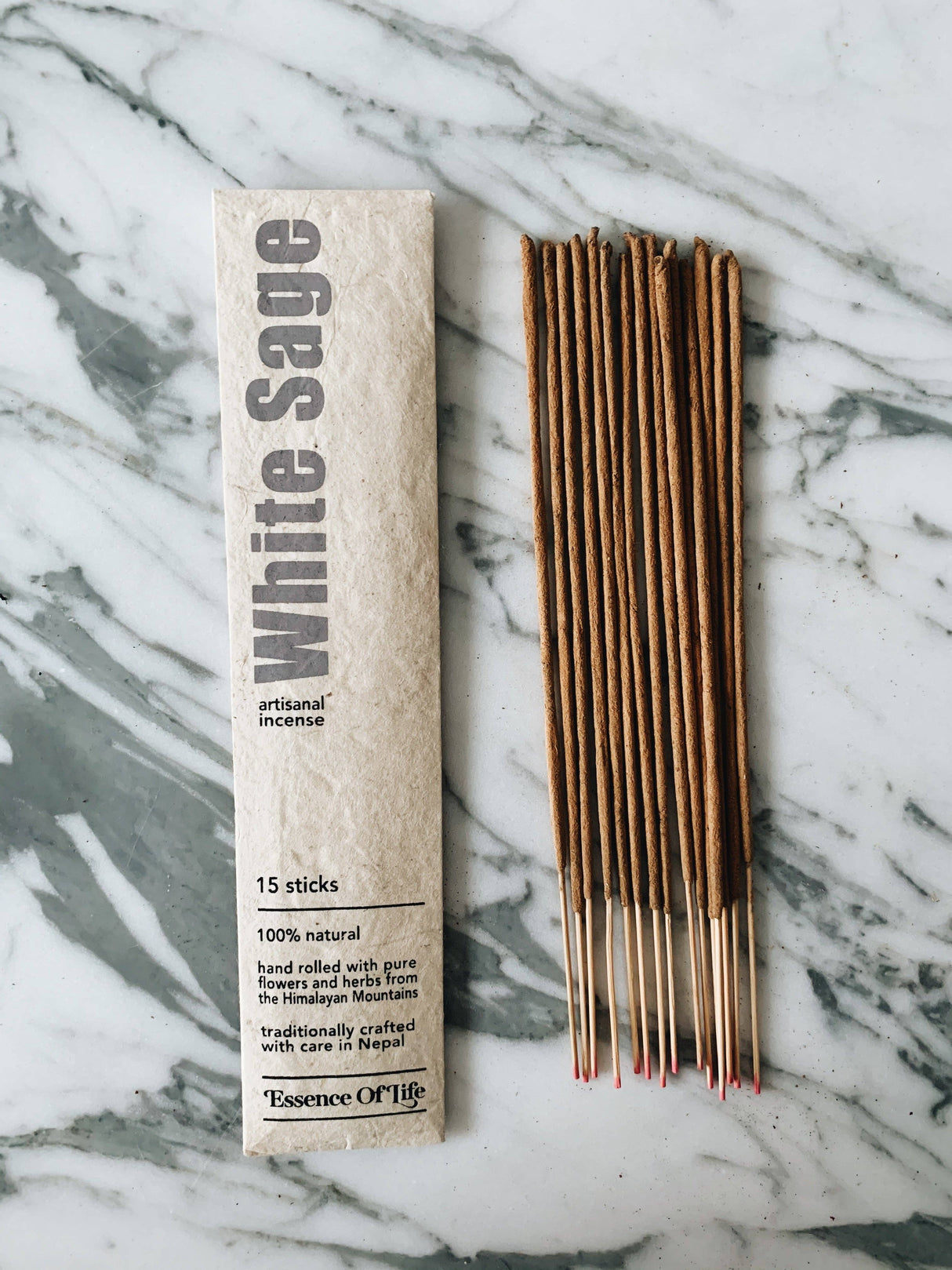 Handcrafted 100% Natural Artisanal incense: 15 sticks