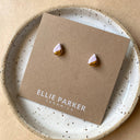 Shapes Ceramic Gold Accent Stud Earring