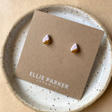 Shapes Ceramic Gold Accent Stud Earring