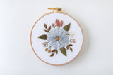 Periwinkle Blooms Embroidery Kit - Beginner