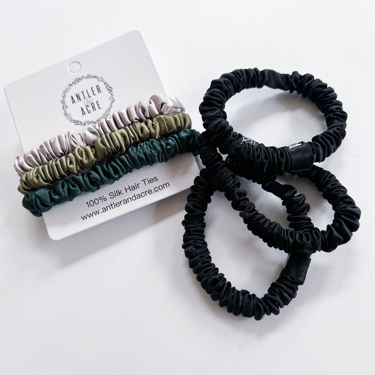 100% Silk Hair Tie Trio