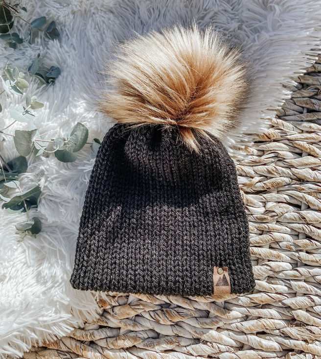 Black Toddler Knit Toque