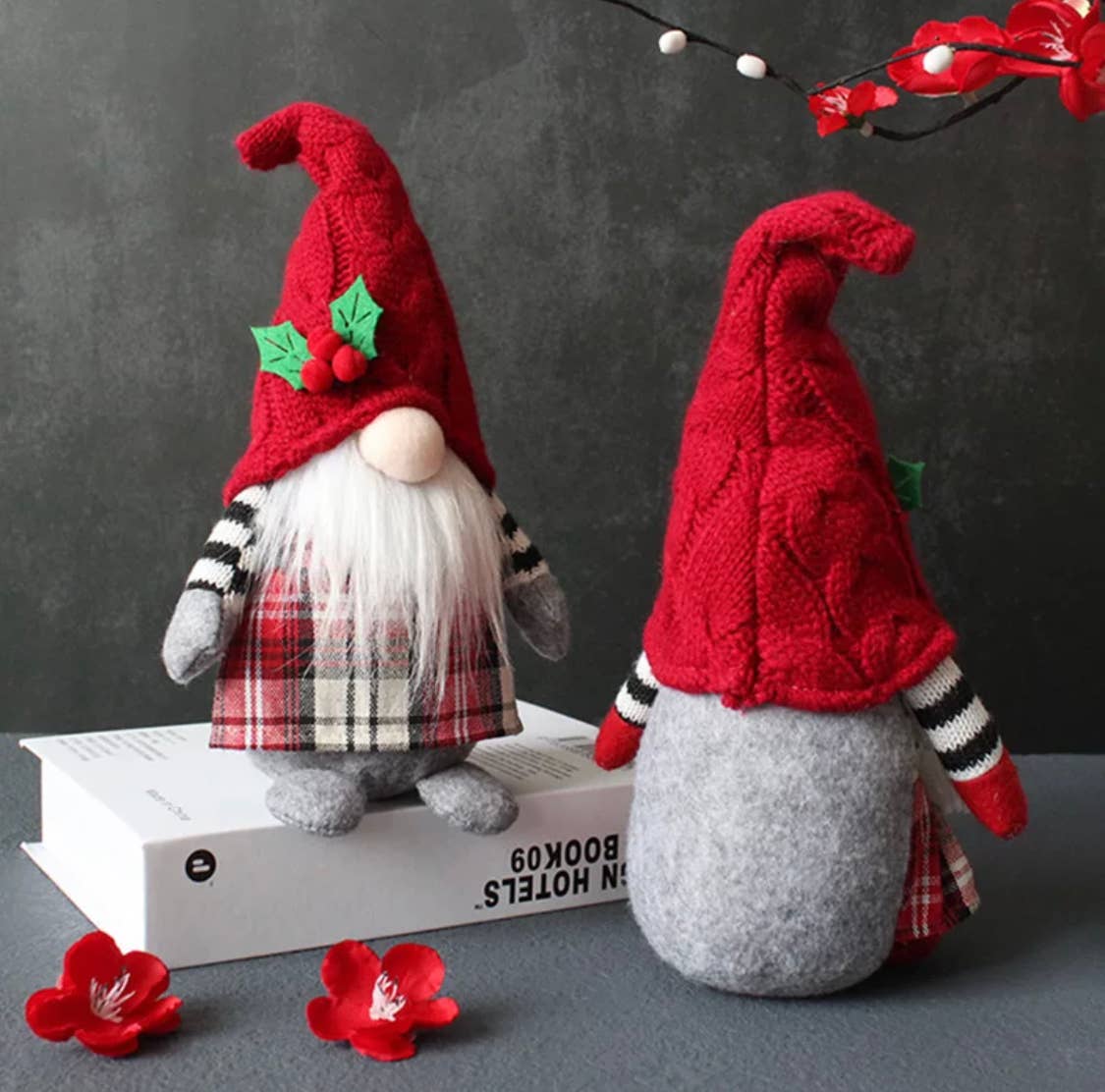 Christmas seasonal decor festive plush holiday gnomes: Male